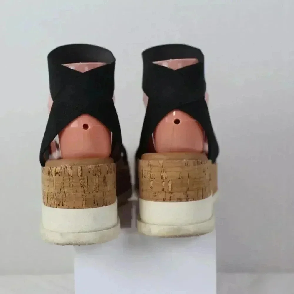 STEVE MADDEN ladies cork wedge heels size 6.5M